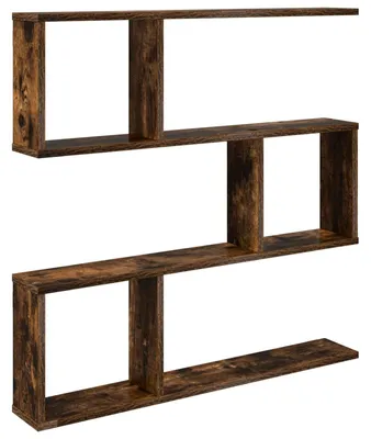 Obrázek produktu pro vidaXL Nástěnná police, barva dubu, 80 x 12 x 79,5 cm, materiál: dřevotříska
