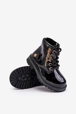 Produktbild von Mädchen Lackstiefeletten mit Reißverschluss schwarz Felori 25