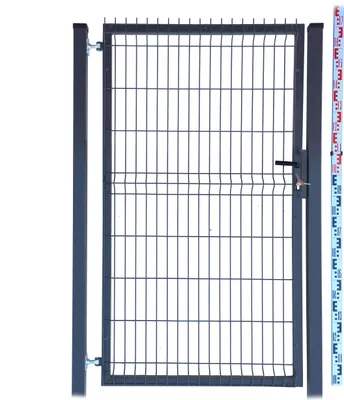 Zdjęcie produktu dla FURTKA 170cm antracyt grafit PANELOWA dwa SŁUPKI RAL7016  ogrodzeniowa 173cm