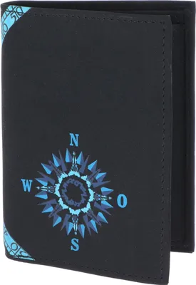 Immagine prodotto di oxmox portafoglio New Cryptan Kombibörse Windrose Print Cyan Black nero