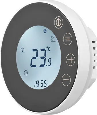 Obrázek produktu pro 8X Digitální pokojový termostat LCD termostat pro vodní vytápění podlahové vytápění Programovatelný pokojový termostat s kulatým podsvícením
