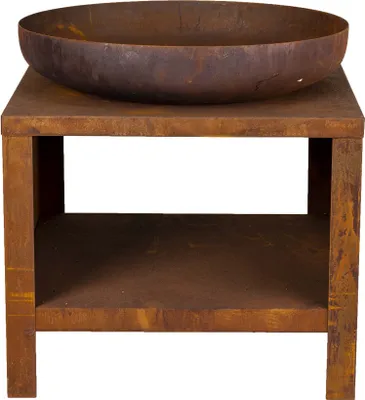 Produktbild von Esschert Design Feuerschale mit Holzfach 62 cm Rostbraun