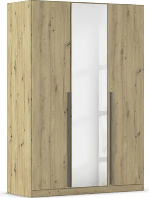 Produktbild von Drehtürenschrank >Alba< in Eiche Artisan Nachbildung / Spiegel - 136x197x56 (BxHxT)