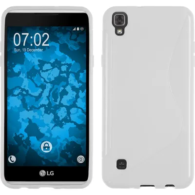 Produktbild von PhoneNatic Case kompatibel mit LG X Skin - weiß Silikon Hülle S-Style + 2 Schutzfolien