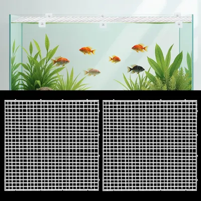 Produktbild von 4 Stück Aquarium Abdeckungen mit Halterungen und Kabelbindern