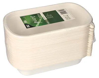 Produktbild von 50 Schalen, Zuckerrohr "pure" 750 ml 4,4 cm x 13,4 cm x 22,9 cm weiss