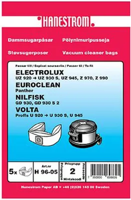 Produktbild von Staubbeutel Nilfisk 5er Pack VP930
