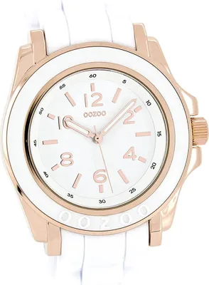 Produktbild von Oozoo Silikon Damen Uhr matt Analog Quarzuhr Armband weiß Timepieces D2UOC4916A