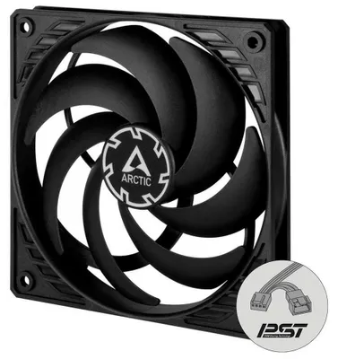 Produktbild von ARCTIC P12 Slim PWM PST 120 mm PWM Lüfter optimiert für statischen Druck mit integriertem Y-Kabel, Ventilator, 12 cm, 300 RPM, 2100 RPM, 0,3 Sone, 71,53 m³/h