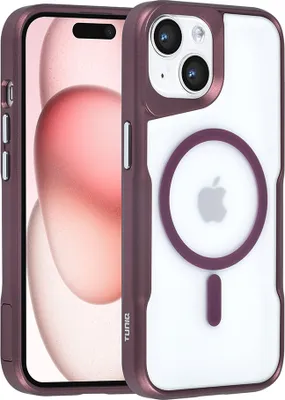 Immagine prodotto di Custodia posteriore TUNIQ per iPhone 15 - Silicone Magsafe - Rosso