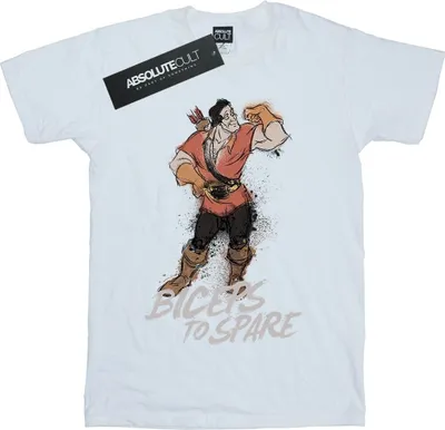 Produktbild von Disney - "Beauty And The Beast Biceps To Spare" T-Shirt für Damen BI16663 (S) (Weiß)