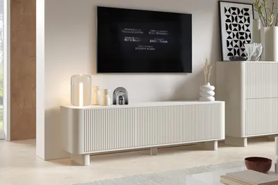 Produktbild von Misterio Premium TV-Kommode 180 cm Cashmere mit abgerundeten Seiten
