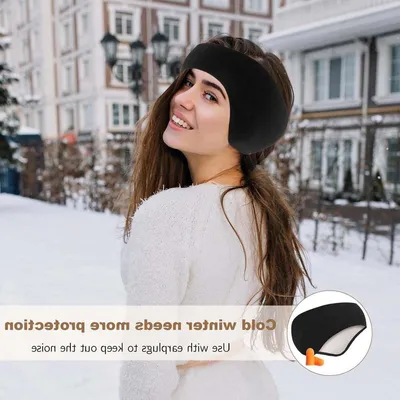 Verstellbare Schlafmaske mit Ohrstöpseln für Seitenschläfer, ideal für Reisen und Yoga, schwarz, komfortabel und leicht