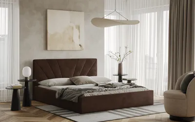 Obrázek produktu pro Postel LATINA 140x200 hnědá s úložným prostorem