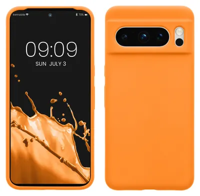 Produktbild von kwmobile Handyhülle für Google Pixel 8 Pro Hülle, für Pixel 8 Pro Case - Hülle Silikon - kabelloses Laden - Fruity Orange