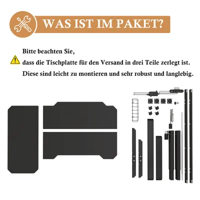 Produktbild von Hilodesk 150cm l förmig schreibtisch elektrisch höhenverstellbar elektrisch schreibtische eckschreibtisch l förmiger tisch stehpult bürotische,Schwarz