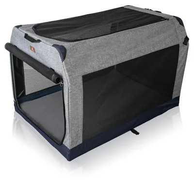 Produktbild von Knuffelwuff faltbare Hundebox Transportbox Denali mit Aluminiumgestell L 76x51x48cm