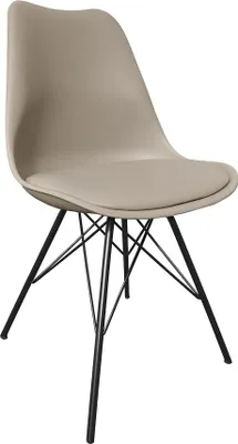 Productafbeelding van Kick kuipstoel Metal Luuk - Taupe - Kunststof - Verkrijgbaar in diverse kleuren