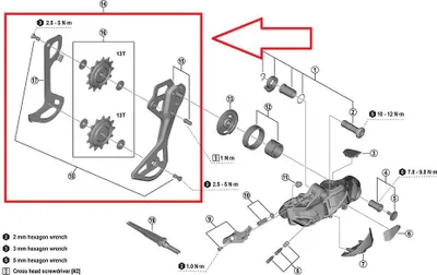 Obrázek produktu pro Sada vodítek řetězu SHIMANO pro RD-M9250, SGS - 9250,