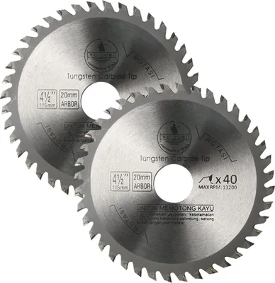 Produktbild von Kreissägeblatt, 2-teiliges Holzkreissägeblatt, 122 mm Kreissägeblatt für Holz, professionelles Hartmetallsägeblatt für Winkelschleifer zur Holzbearbeitung