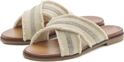Produktbild von VIVANCE Pantolette Mule, Sandale, Sommerschuh, offener Schuh, beige Größe 41