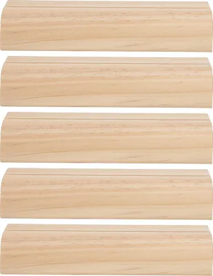 Immagine prodotto di 5 pezzi portabiglietti da visita in legno, supporto per foto, clip per appunti, accessorio per l'ufficio (colore chiaro)