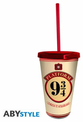 Immagine prodotto di ABYStyle Becher mit Strohhalm Harry Potter - Hogwarts Express, Polypropylen, 470 ml, ABYTUM080