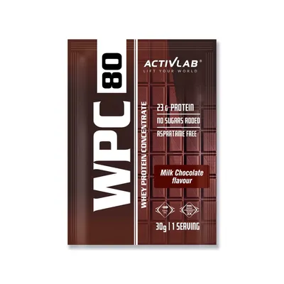 Zdjęcie produktu dla Activlab WPC 80 Standard saszetka 30g koncentrat białka serwatkowego smak czekolada