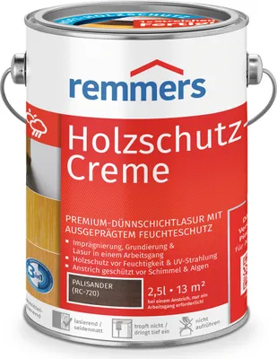 Produktbild von Remmers Holzschutz-Creme 3in1 palisander (RC-720) 2,5 l, Holzlasur aussen