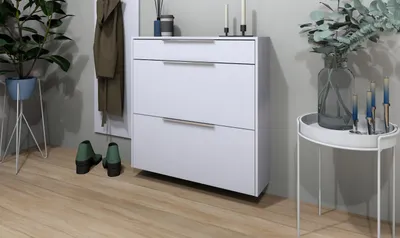 Produktbild von Schuhschrank Oliva 2 hängend Basic weiß matt