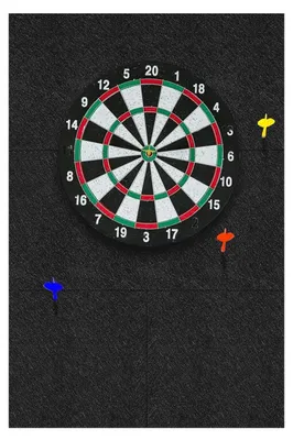 Produktbild von Set aus 6 Wandbeschichtungen für Dartboards, 30 x 30 cm