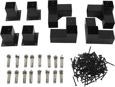 Produktbild von Stahlpergolastützen für erhöhte Stabilität und schnelle Aufbauweise - 8-teiliges Set.