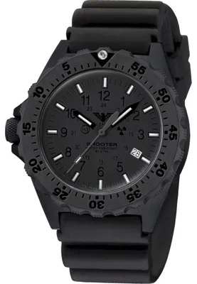 Produktbild von KHS - Armbanduhr - Shooter MKII XTAC mit Taucherband Schwarz - KHS.SH2XTOT.DB