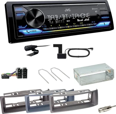 Produktbild von JVC KD-X472DBT Digitalradio USB MP3 FLAC Einbauset für Renault Megane Scenic 1