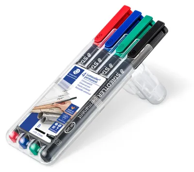 Zdjęcie produktu dla STAEDTLER® 314 WP4 Pisak do folii Lumocolor B, opakowanie 4 szt.