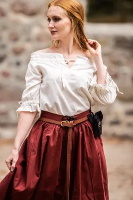 Produktbild von Mittelalter Kurzarmbluse Natur "Vera" XXXL