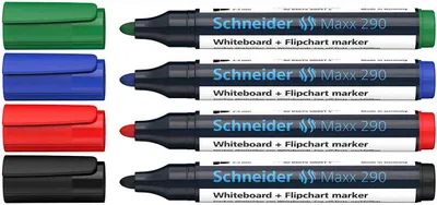 Produktbild von Schneider Boardmarker Maxx 290 Rundspitze Etui 4 Stück