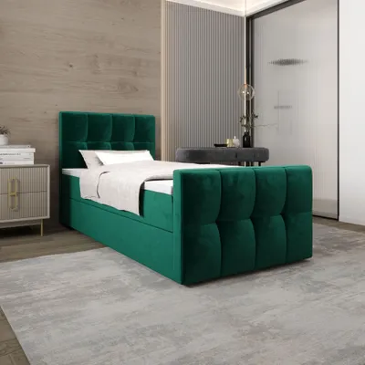 Obrázek produktu pro Jednolůžková boxspringová postel 120x200 ELIONE 1 - zelená