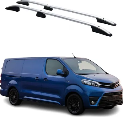 Image de Barres de toit longitudinales pour Toyota Proace 2016-2024 L3 Long Alu Gris