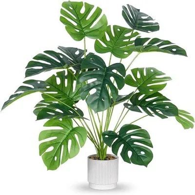 Obrázek produktu pro Velká umělá rostlina Monstera, 70 cm, tropická zelená, dekorace