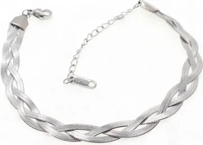 Zdjęcie produktu dla Elegancka Bransoletka Janin - Srebrna Stal Nierdzewna KP34194