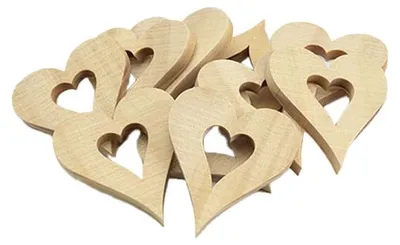 Produktbild von Colorations Holz Herzdekorationen Bastelset groß 20 Stück kreativ