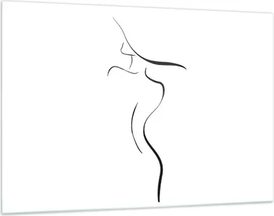 Produktbild von Bilder auf glas - Einteilig - Minimalismus Frau Hut - 120x80cm - Glasbilder - Wandbilder - Bilder - zum Aufhängen bereit - Wanddekoration aus Glas - Glas Bilder - Wandbild auf Glas - GAA120x80-4908
