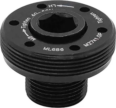 Image de Vis de manivelle FSA QR-32 en acier, de couleur noire – fixation sécurisée de la manivelle, idéale pour les vélos récents...