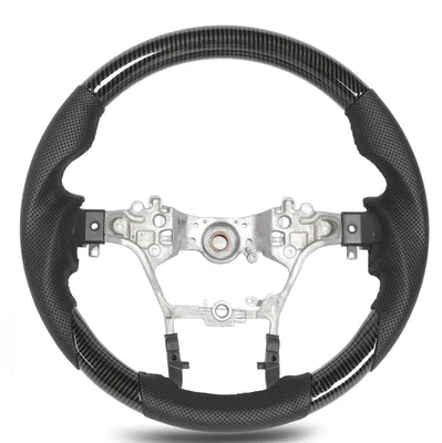 Image de Volant Hydro Dip, cuir perforé, 3 sections, remplacement pour Hilux AN110 AN120 AN130 2015 à 2023, style fibre de carbone