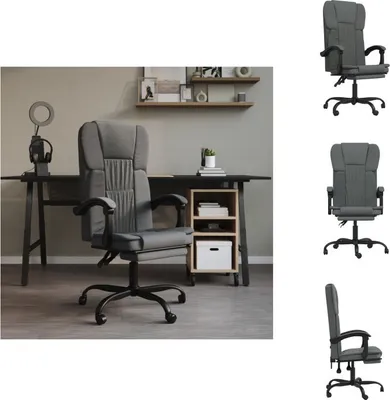 Produktbild von vidaXL Bürostuhl mit Liegefunktion Dunkelgrau Stoff -  Bürostühle