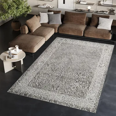 Image de Tapis Tapis ARES gris classique Salon Chambre à coucher ÖKO-TEX 250 x 350 cm