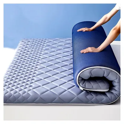 Produktbild von Einzel-Doppelmatratze, Japanische Futonmatratze, Faltbar, Geeignet für Zuhause, Camping, Sofa, Schlafsaal, Wohnmobil (Grau, 6 cm, 120 x 200 cm)