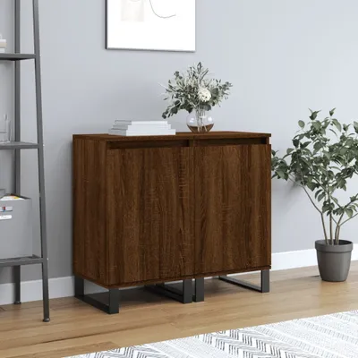 Produktbild von vidaXL Sideboards 2 Stk. Braun Eichen-Optik 40x35x70 cm Holzwerkstoff