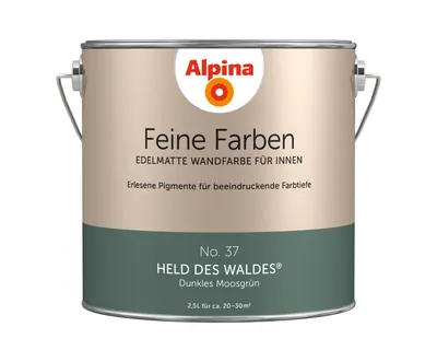 Produktbild von Alpina Feine Farben Wandfarbe No. 37 Held des Waldes - dunkles moosgrün 2,5 L